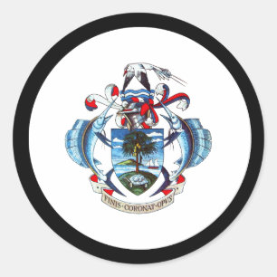 Seychelles Coat of Arms Classic Round Sticker