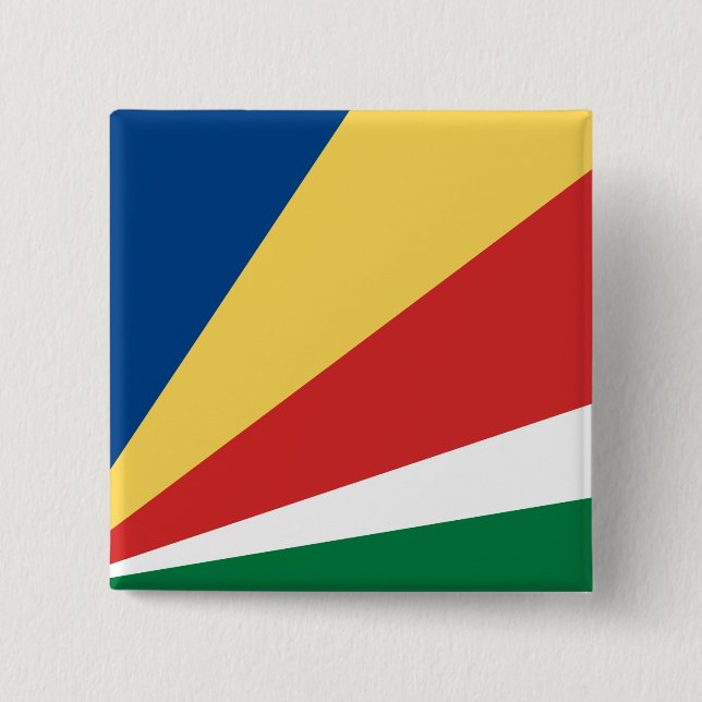 Seychelles Flag 15 Cm Square Badge (Front)
