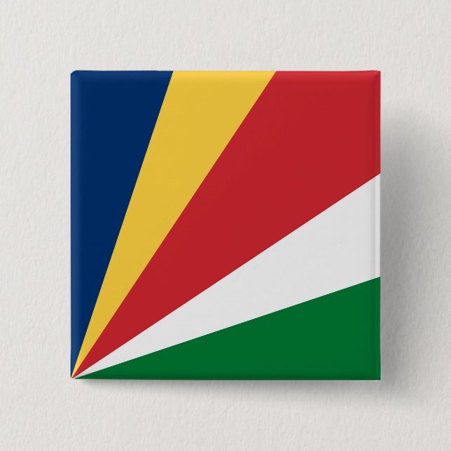 Seychelles Flag 15 Cm Square Badge (Front)