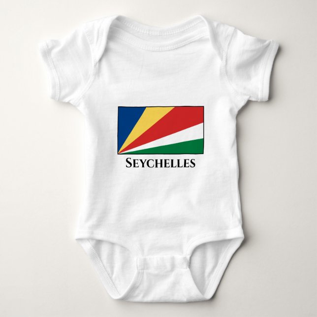 Seychelles Flag Baby Bodysuit (Front)