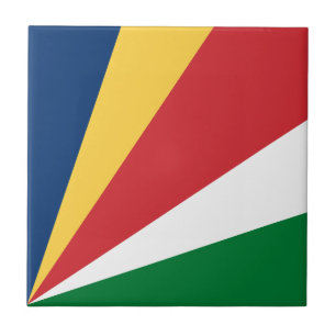 Seychelles Flag Ceramic Tile