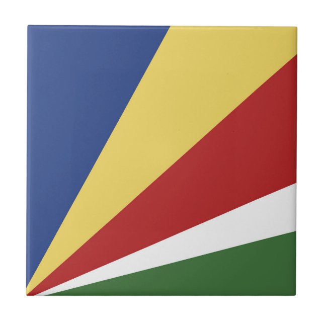 Seychelles flag ceramic tile (Front)