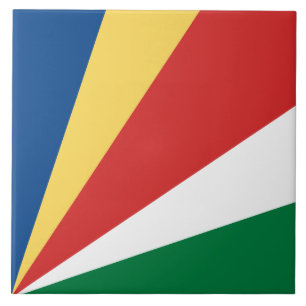 Seychelles Flag Ceramic Tile