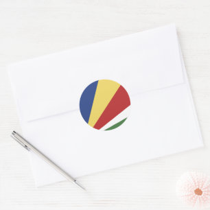 Seychelles flag classic round sticker