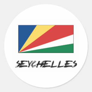 Seychelles Flag Classic Round Sticker