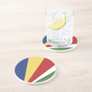 Seychelles flag coaster