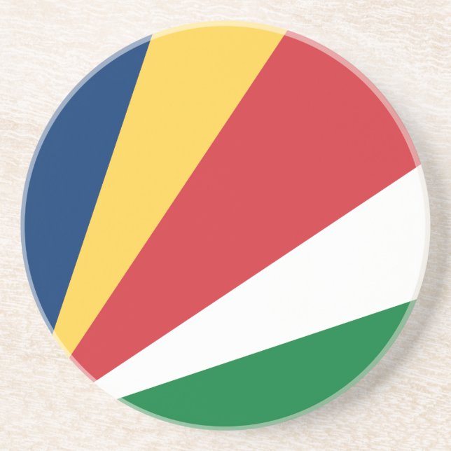 Seychelles Flag Coaster (Front)