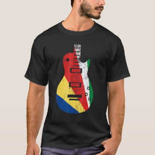 Seychelles Flag Guitar Vintage Musician T-Shirt