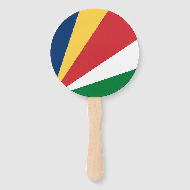 Seychelles Flag Hand Fan (Front)