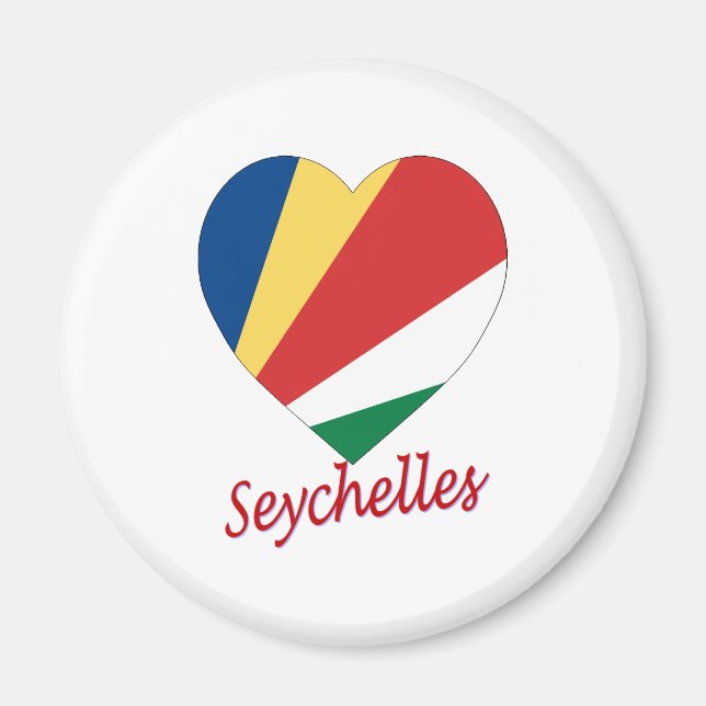 Seychelles Flag Heart Magnet (Front)