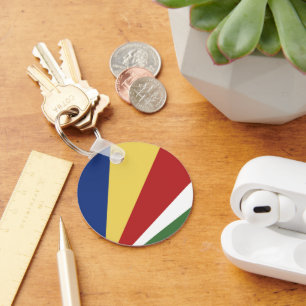 Seychelles flag key ring