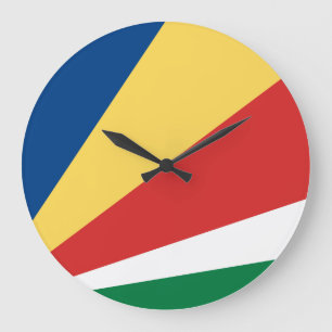 Seychelles Flag Large Clock