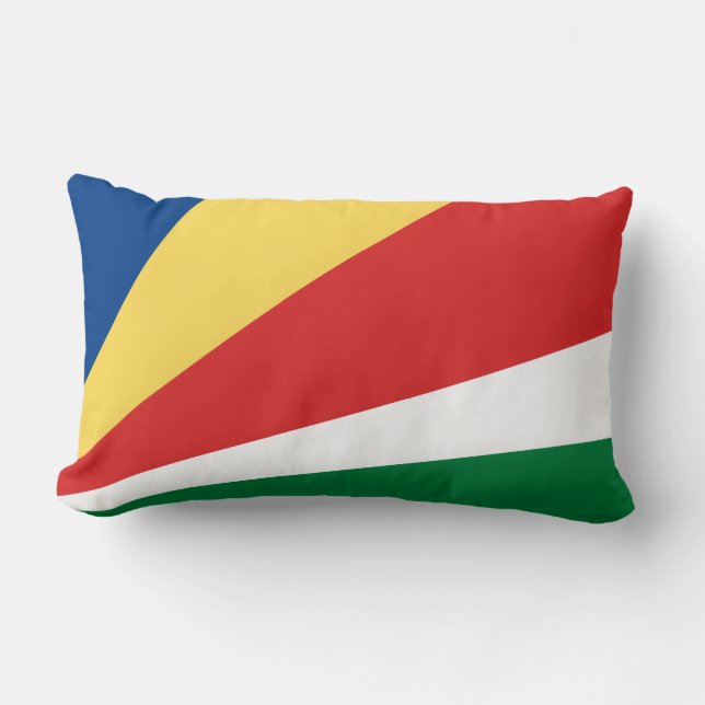 Seychelles Flag Lumbar Cushion (Front)