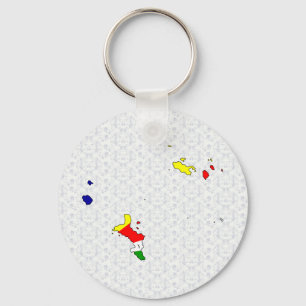Seychelles Flag Map full size Key Ring
