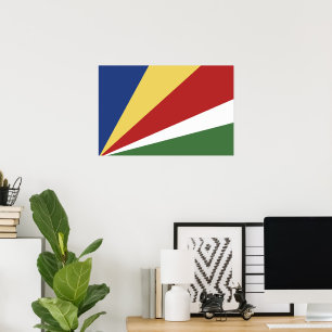 Seychelles flag poster