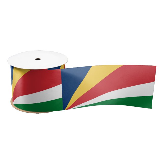 Seychelles Flag Satin Ribbon (Spool)