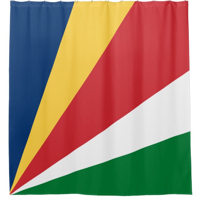 Seychelles Flag Shower Curtain (Front)