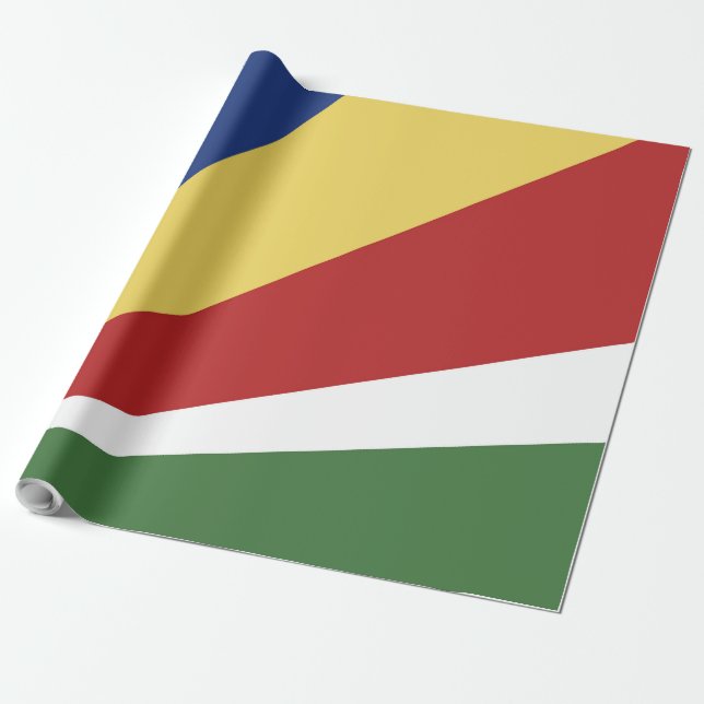 Seychelles flag wrapping paper (Unrolled)