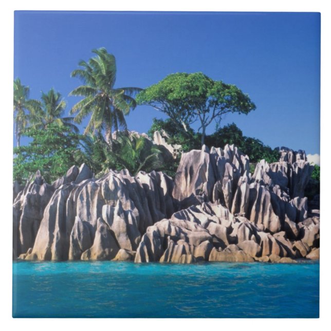 Seychelles. Ilot St. Pierre (near Praslin Ceramic Tile (Front)
