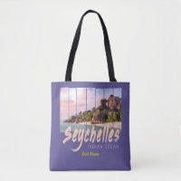 Seychelles Indian Ocean vintage sunset souvenir