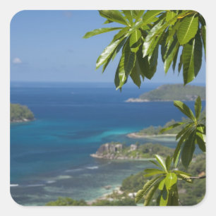 Seychelles, Island of Mahe. Western coast of Square Sticker