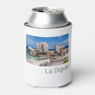 Seychelles La Digue Anse Marron Beach Vintage Can Cooler