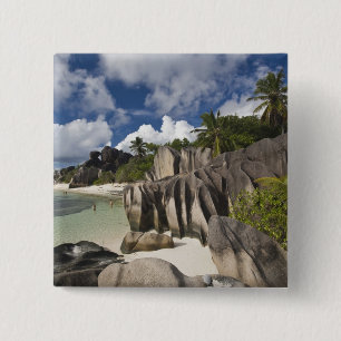 Seychelles, La Digue Island, L'Union Estate 15 Cm Square Badge