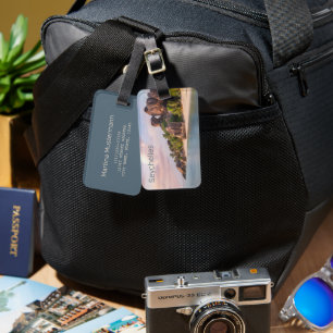 Seychelles La Digue Vintage Sunset Holiday Gift Luggage Tag