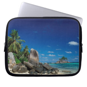Seychelles, Mahe Island, Anse Royale Beach. Laptop Sleeve