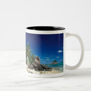 Seychelles, Mahe Island, Anse Royale Beach. Two-Tone Coffee Mug