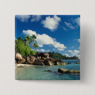 Seychelles, Mahe Island, Lazare Bay 15 Cm Square Badge