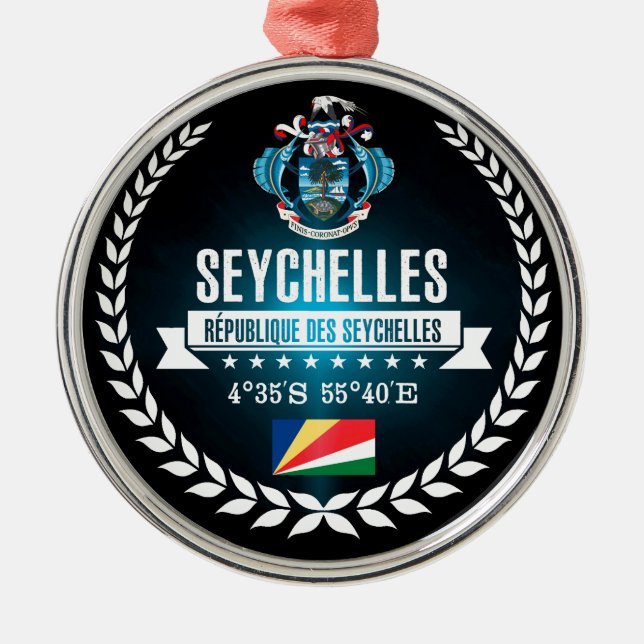 Seychelles Metal Tree Decoration (Front)