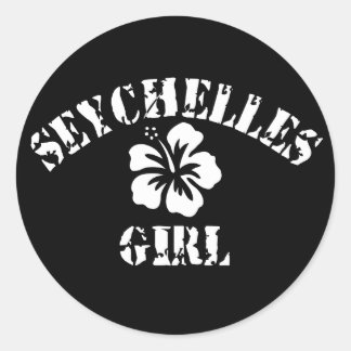 Seychelles Pink Girl Classic Round Sticker