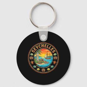 Seychelles Round Travel Souvenir City Landmark Key Ring