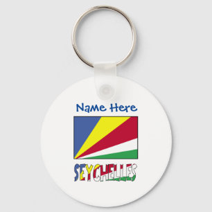 Seychelles Seychellois Flag Blue Personalisation  Key Ring
