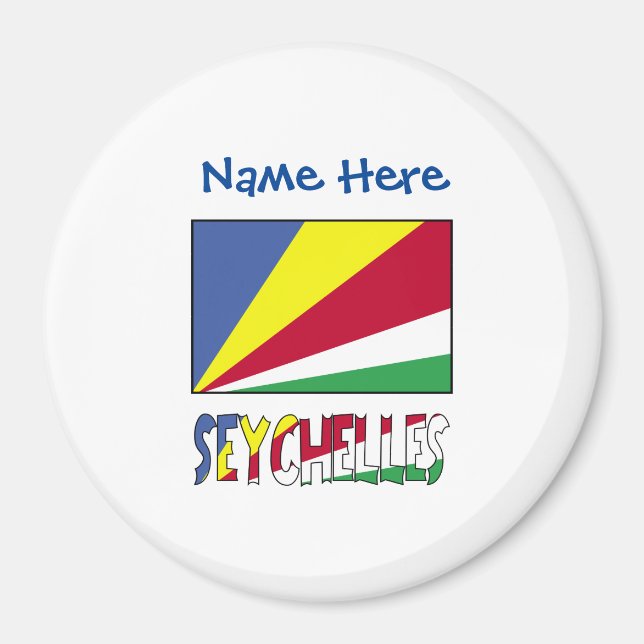 Seychelles Seychellois Flag Blue Personalisation  Magnet (Front)
