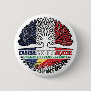 Seychelles Seychellois French France Tree Roots 6 Cm Round Badge