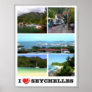 Seychelles - Victoria - I Love - Poster