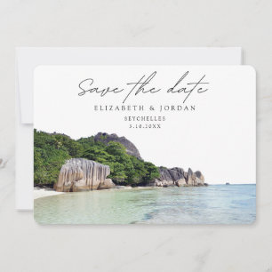 Seychelles Wedding Save the Date  Invitation