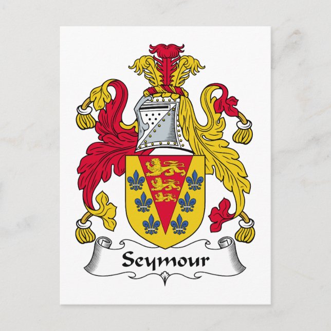 Seymour Family Crest Postcard (Front)