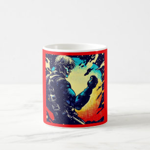 SF - Anime Hero Woodcut 2 Coffee Mug