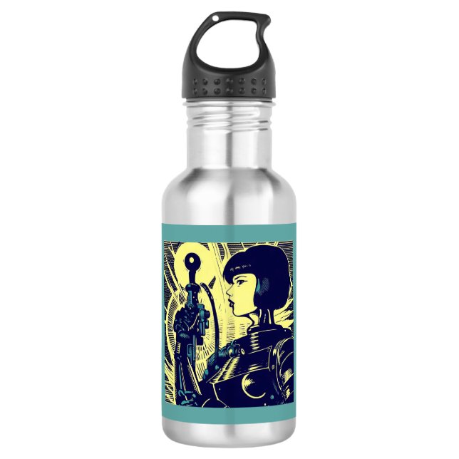 SF - Anime Hero Woodcut 3 532 Ml Water Bottle (Front)