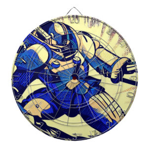 SF Anime Hero - Woodcut (4) Dartboard