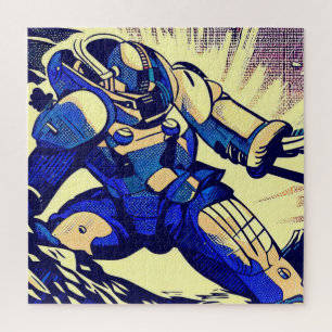 SF Anime Hero - Woodcut (4) Jigsaw Puzzle