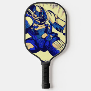 SF Anime Hero - Woodcut (4) Pickleball Paddle