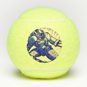 SF Anime Hero - Woodcut (4) Tennis Balls