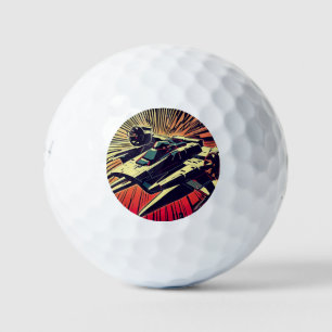 SF Anime Starfighter - Woodcut (1) Golf Balls