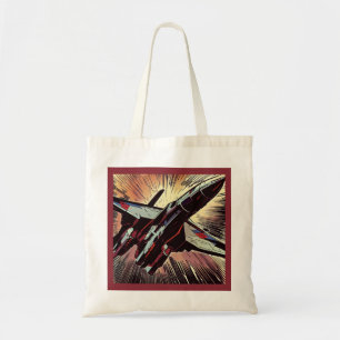 SF - Anime Starfighter Woodcut 2 Tote Bag
