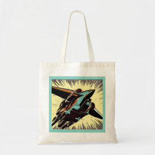 SF - Anime Starfighter Woodcut 3 Tote Bag
