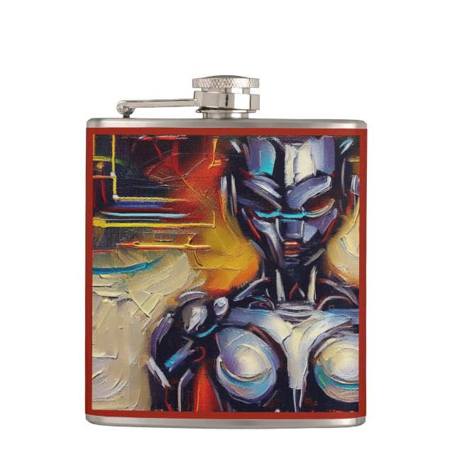 SF - Artificial Intelligence Hero 2 Hip Flask (Front)
